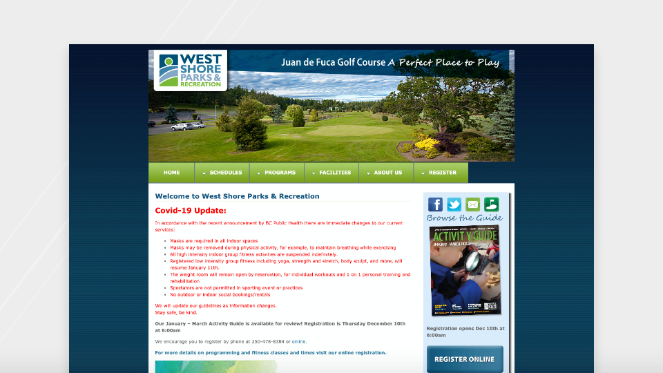 Old West Shore Parks & Recreation Website. 