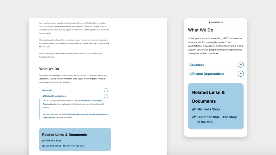 Desktop and mobile screenshot of webpage.